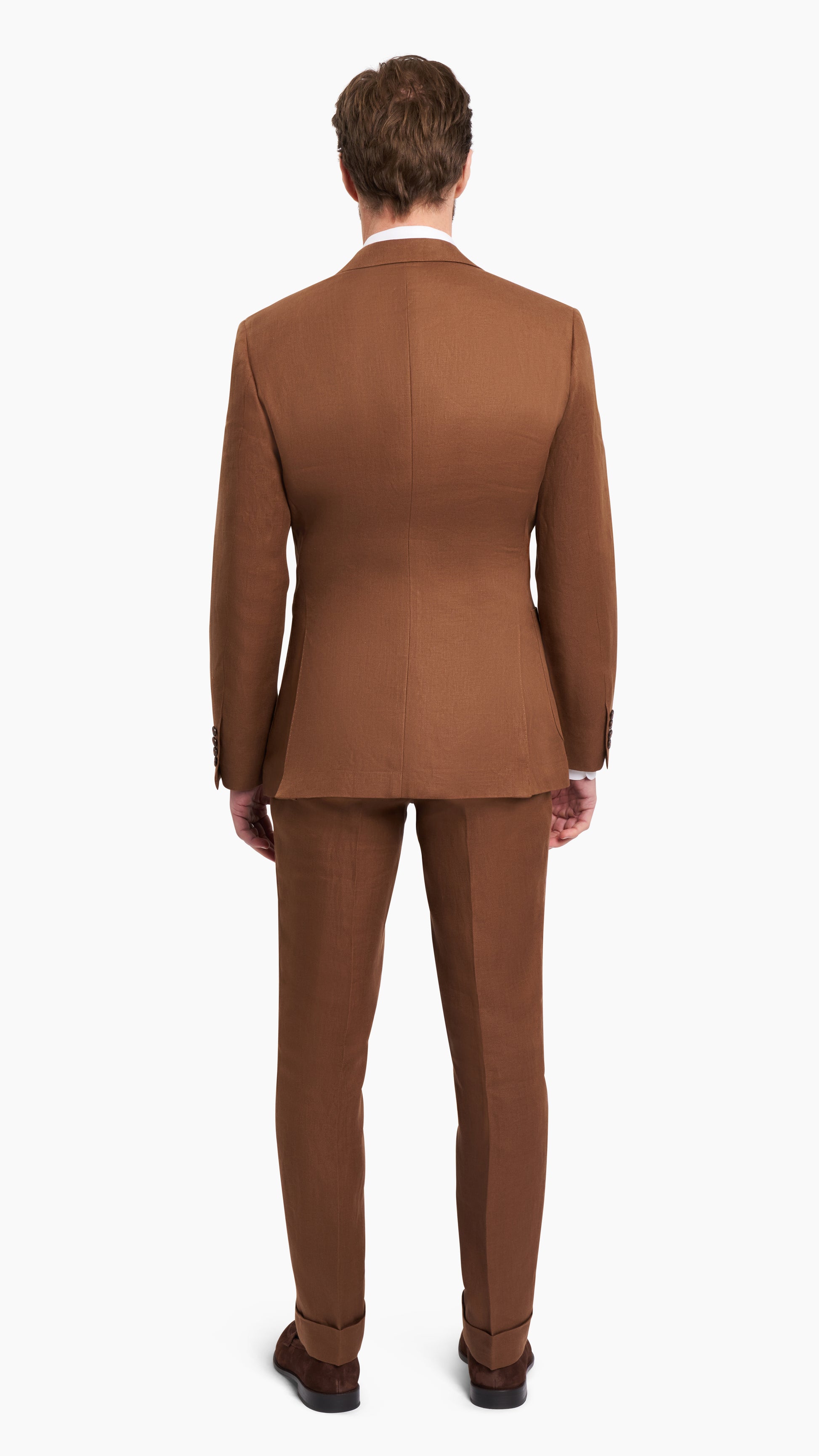 Huddersfield Golden Brown Irish Linen Suit - Suit