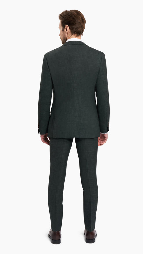 Loro Piana Green Wool Silk Linen Suit - Suit