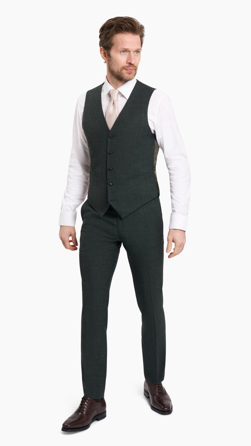 Loro Piana Green Wool Silk Linen Jacket - Suit