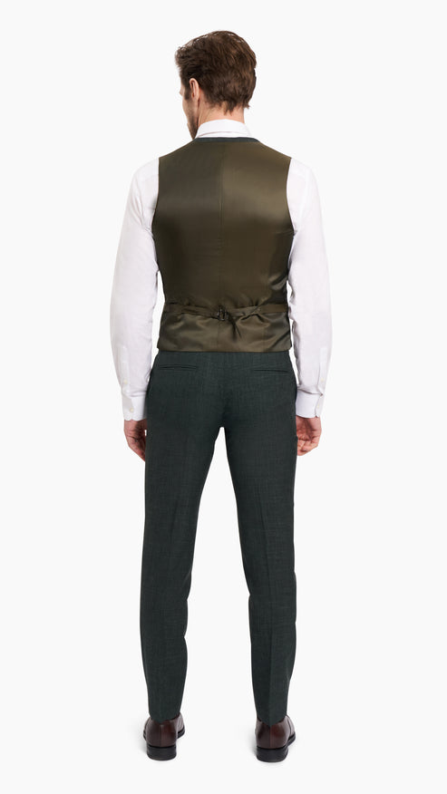 Loro Piana Green Wool Silk Linen Jacket - Suit