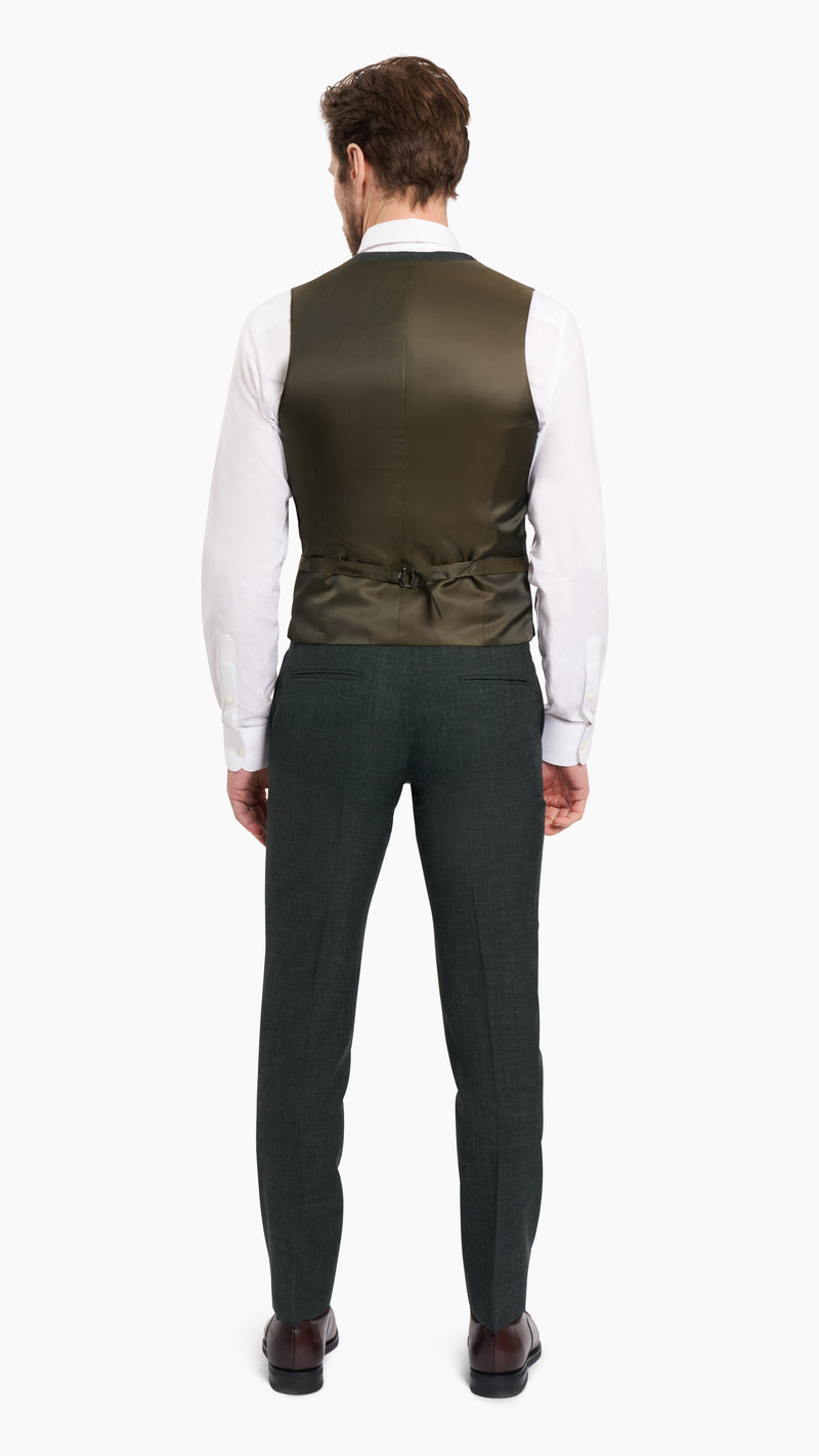 Loro Piana Green Wool Silk Linen Jacket - Suit