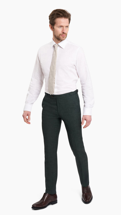 Loro Piana Green Wool Silk Linen Suit - Suit