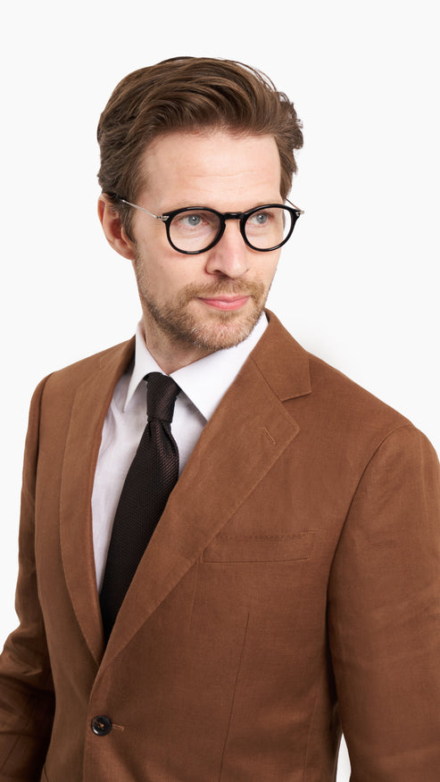 Huddersfield Golden Brown Irish Linen Suit - Suit