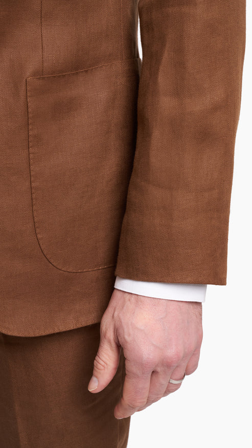 Huddersfield Golden Brown Irish Linen Suit - Suit