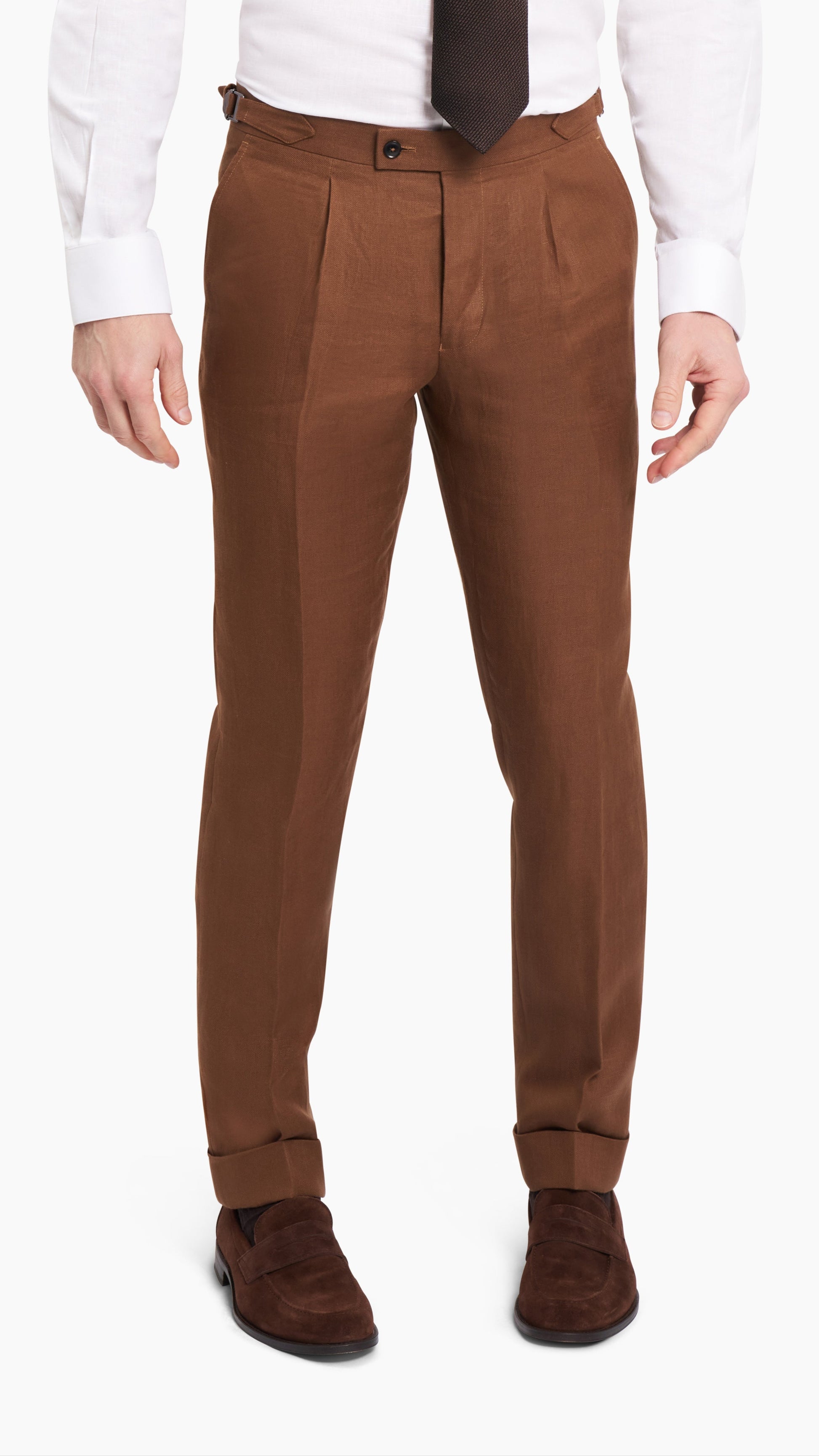 Huddersfield Golden Brown Irish Linen Suit - Suit