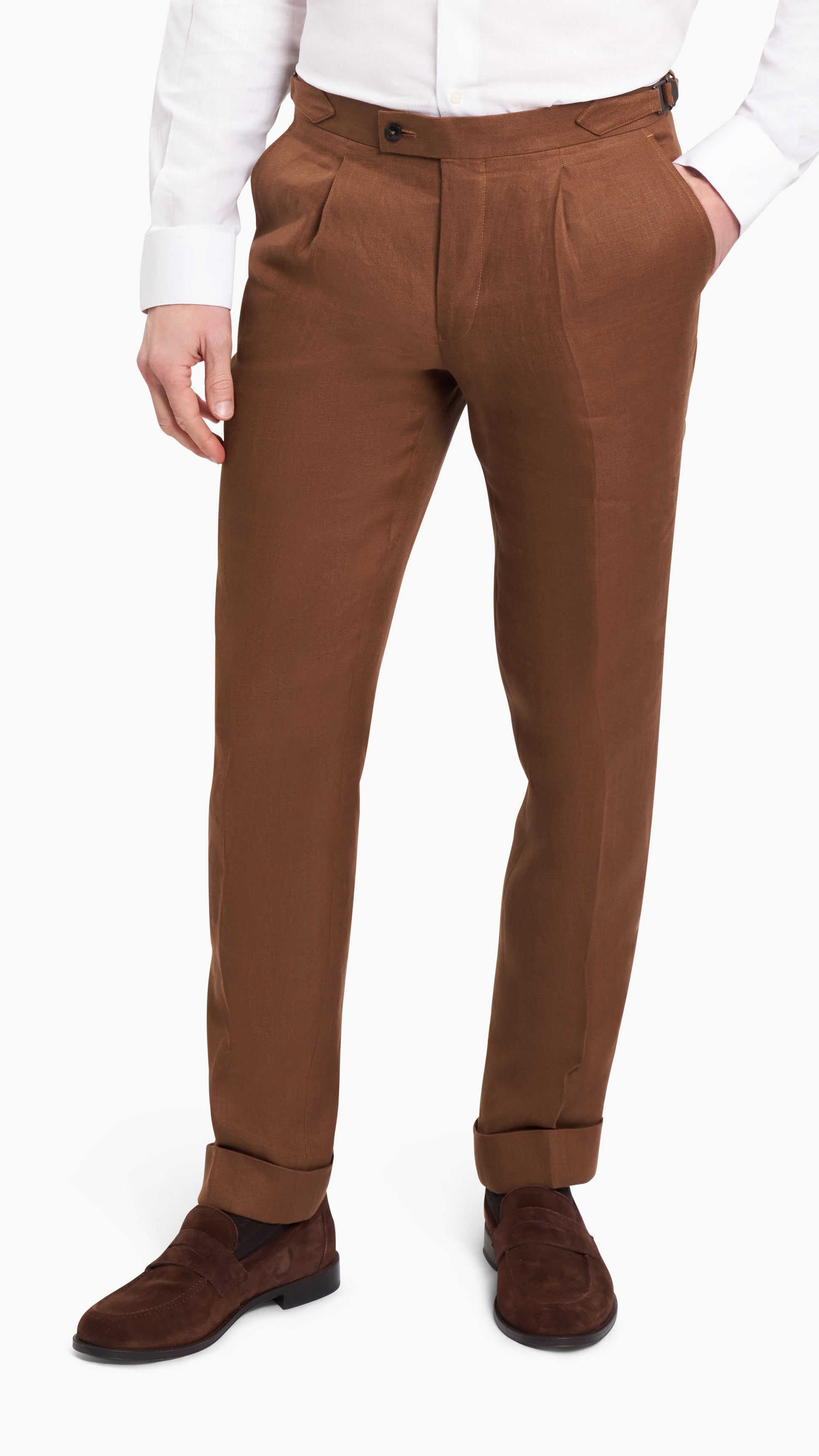 Huddersfield Golden Brown Irish Linen Suit - Suit