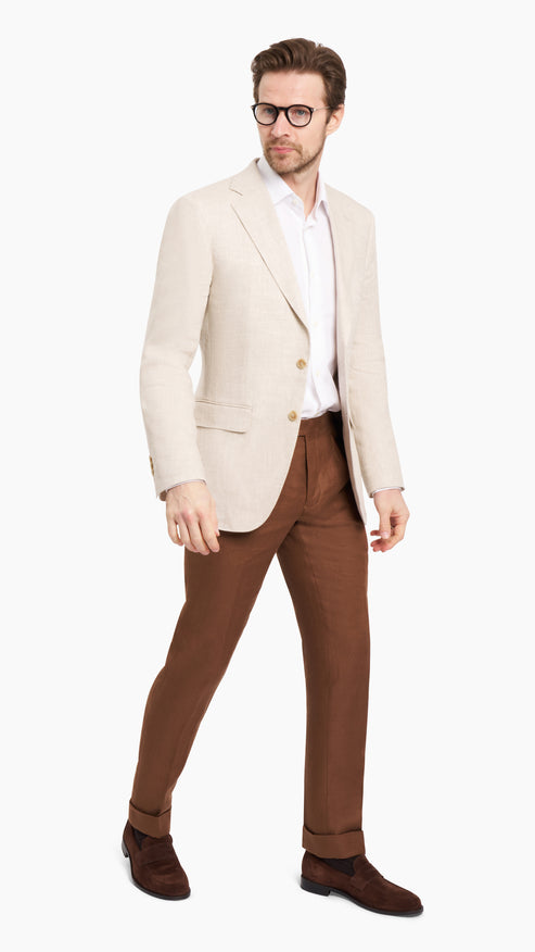 Natural Cream Linen Jacket