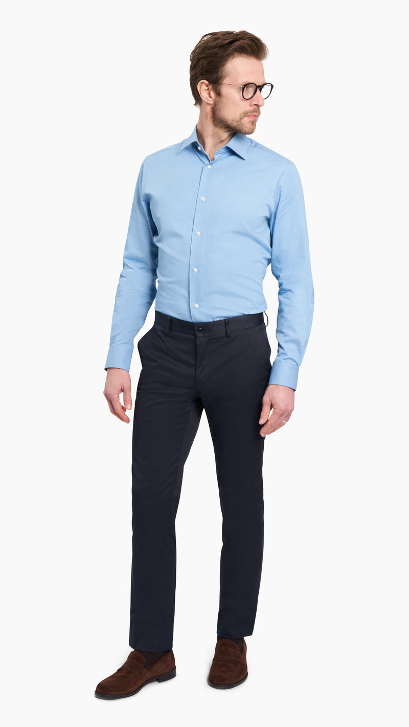 Holland & Sherry Navy Chino - Suit