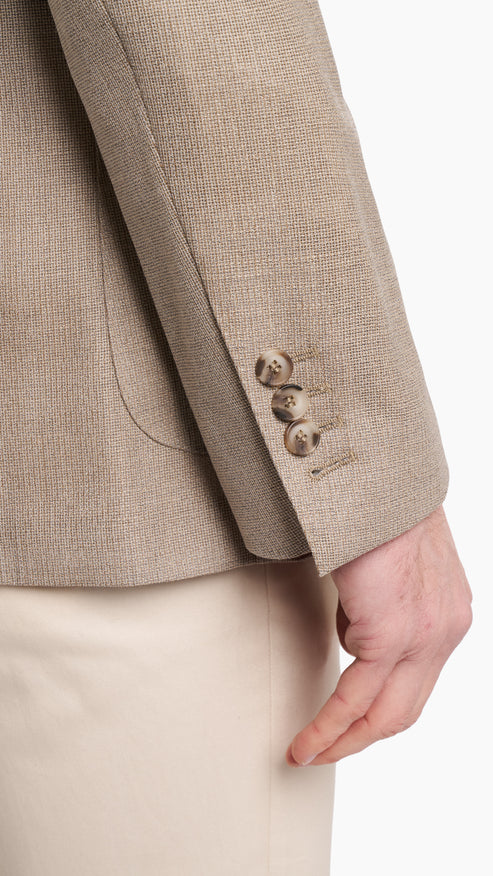 Holland & Sherry Beige Wool Hopsack Jacket
