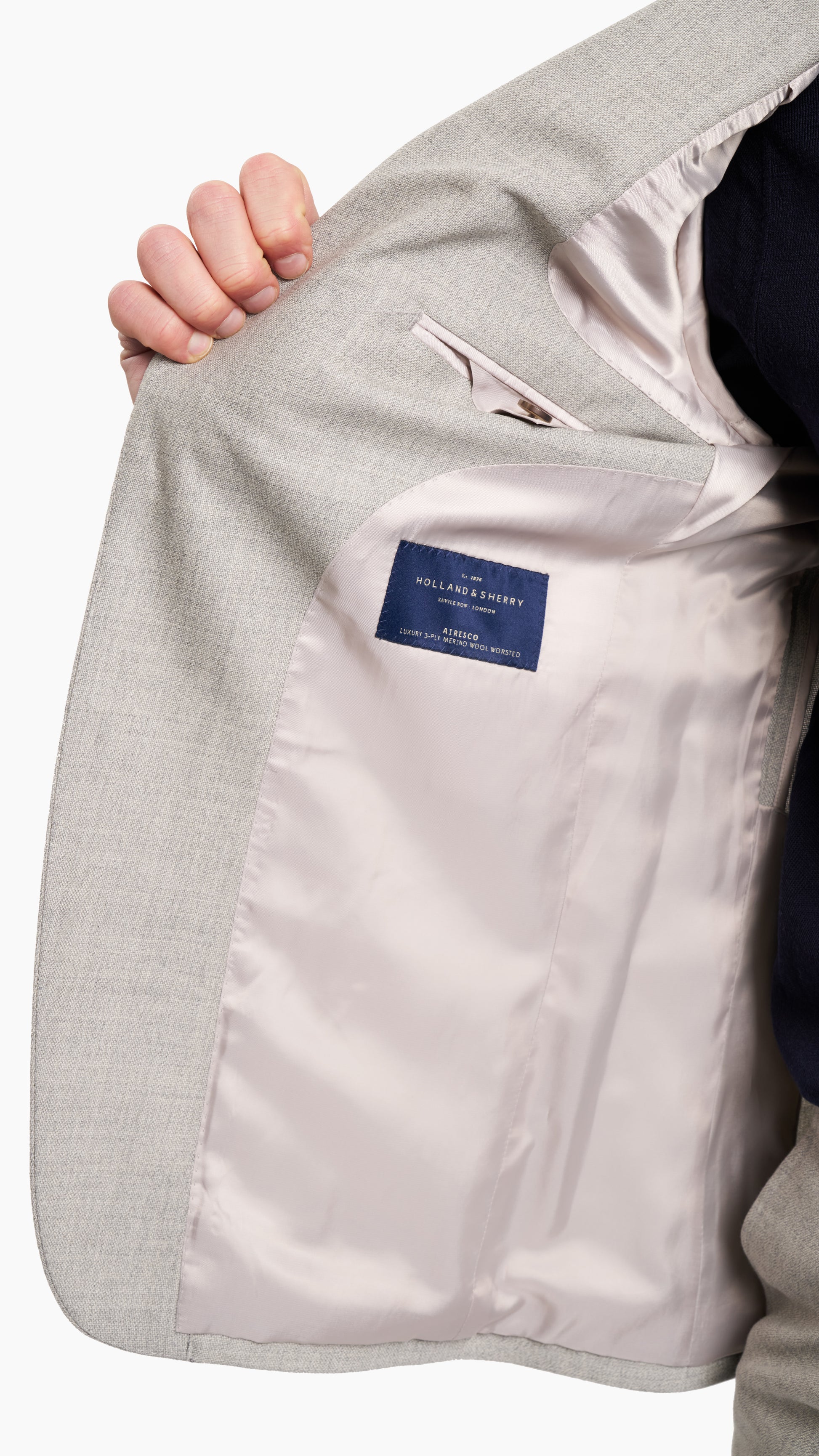 Holland & Sherry Light Grey Airesco Suit