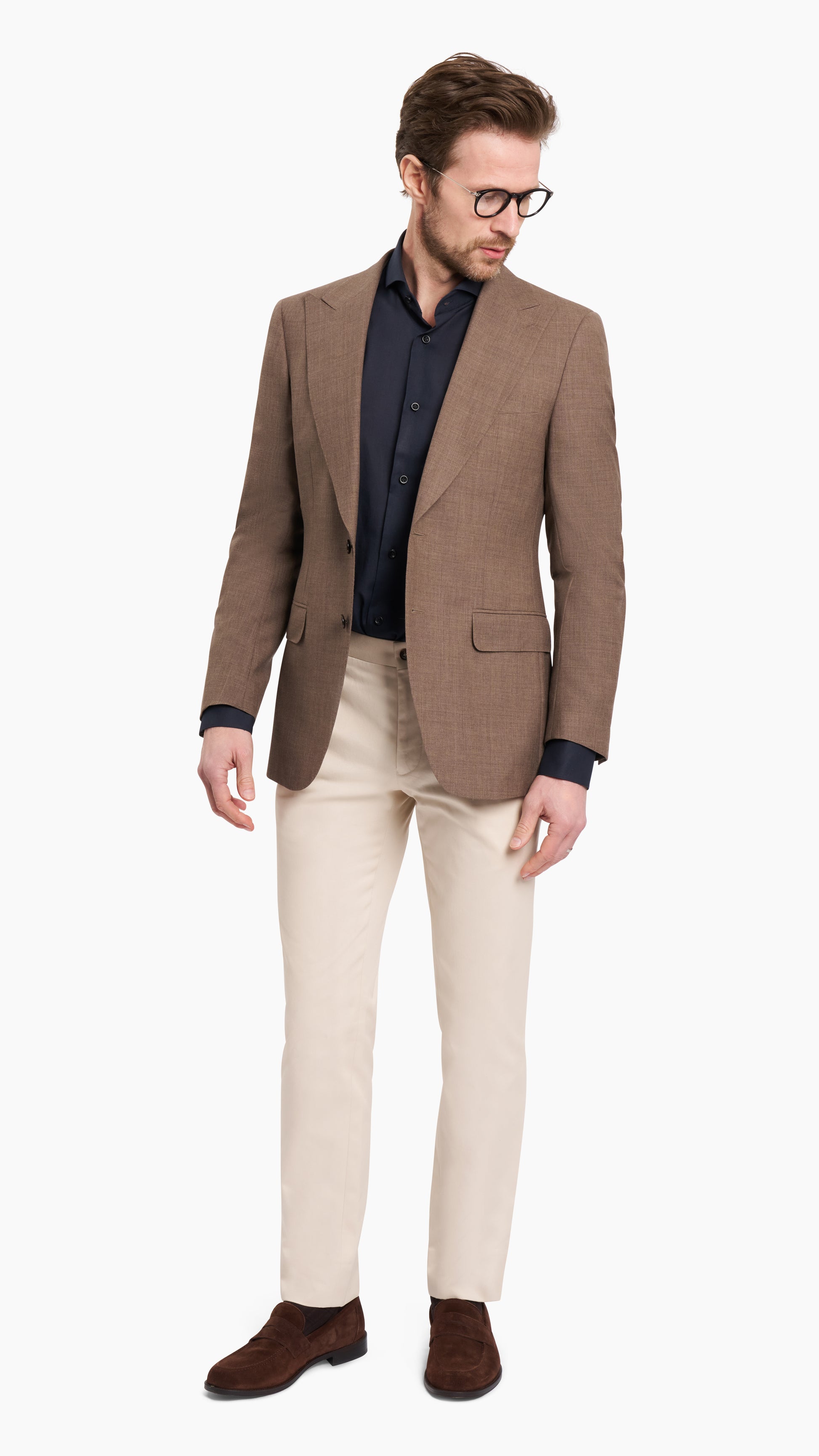 Holland & Sherry Cream Chino - Suit