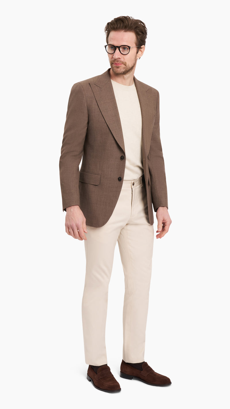 Holland & Sherry Cream Chino - Suit