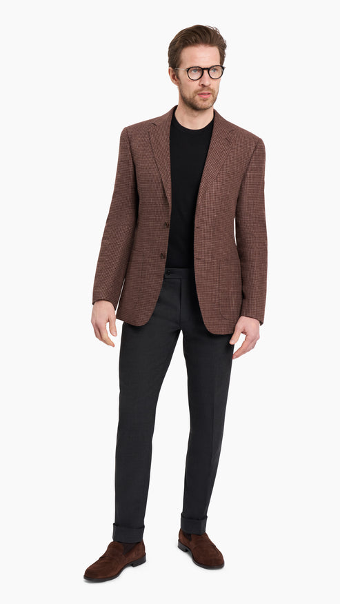 Drago Brown Houndstooth Jacket