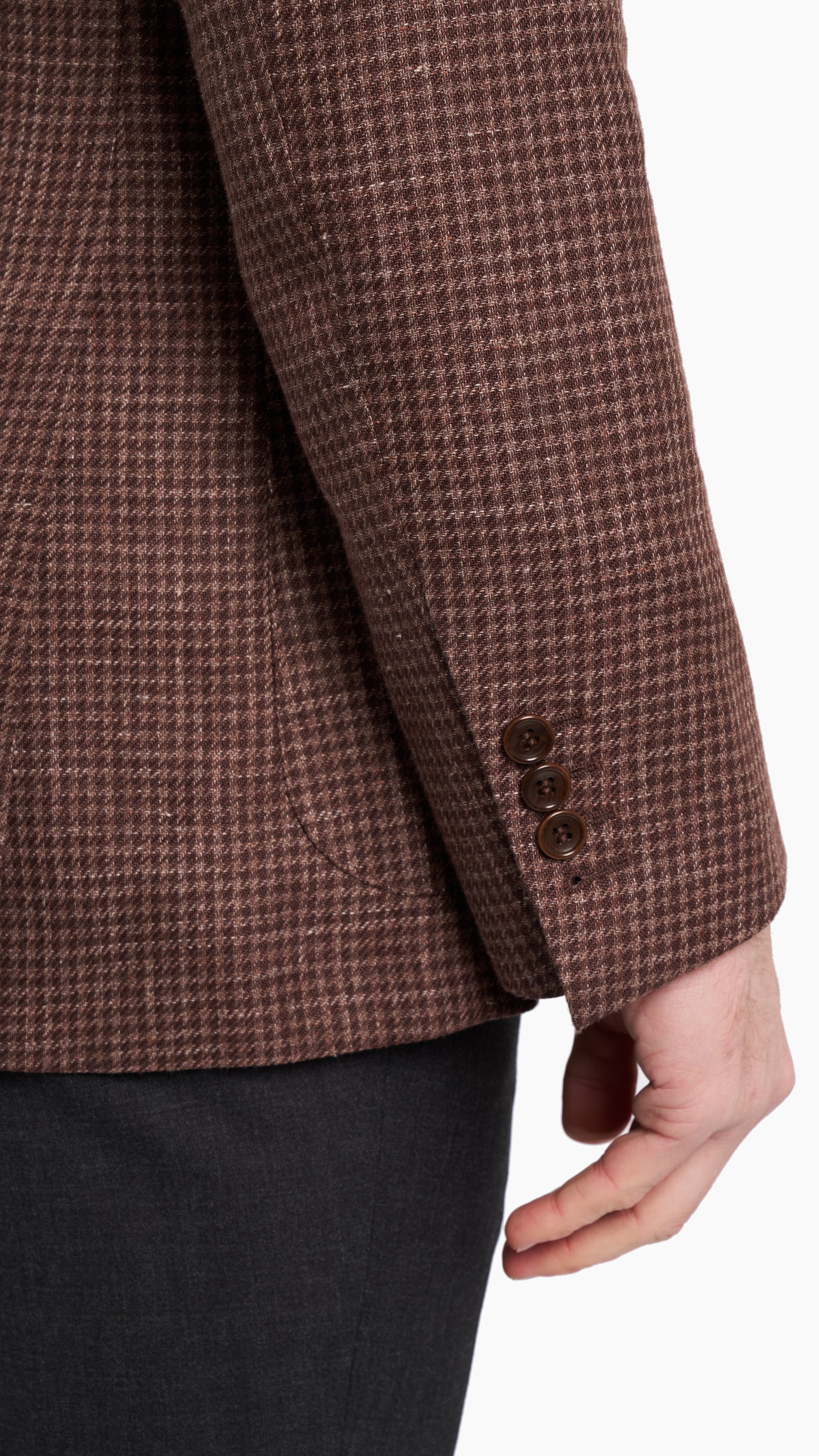Drago Brown Houndstooth Jacket