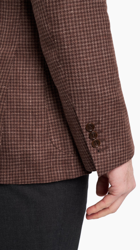 Drago Brown Houndstooth Jacket
