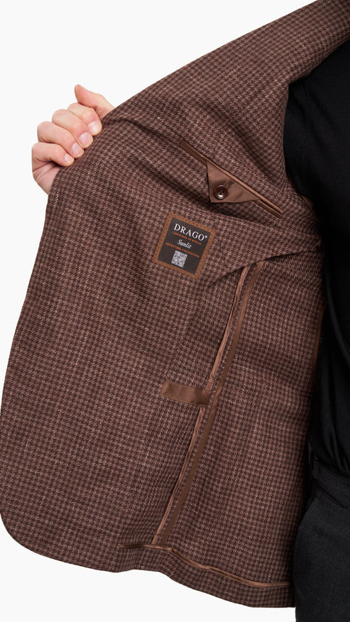 Drago Brown Houndstooth Jacket