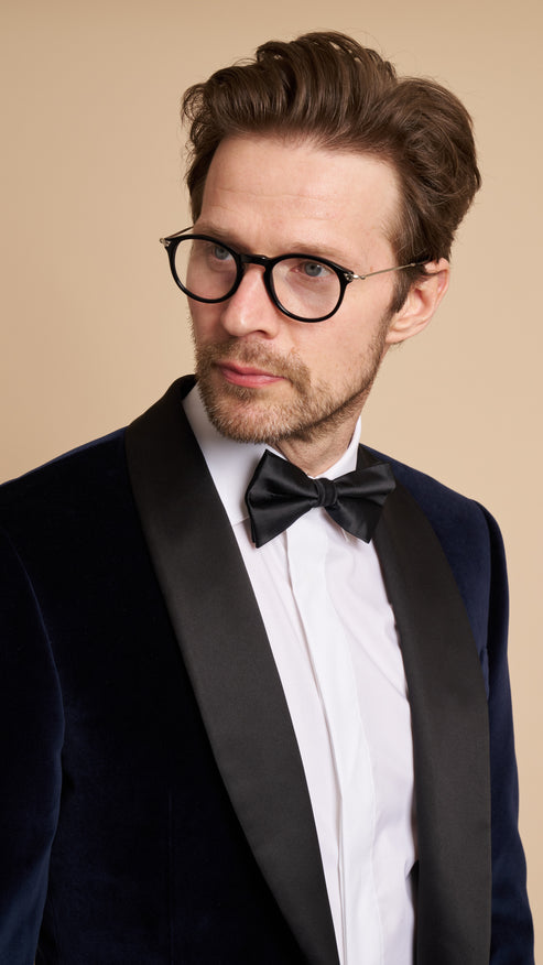 Midnight Blue Velvet Smoking Hardy Amies Jacket