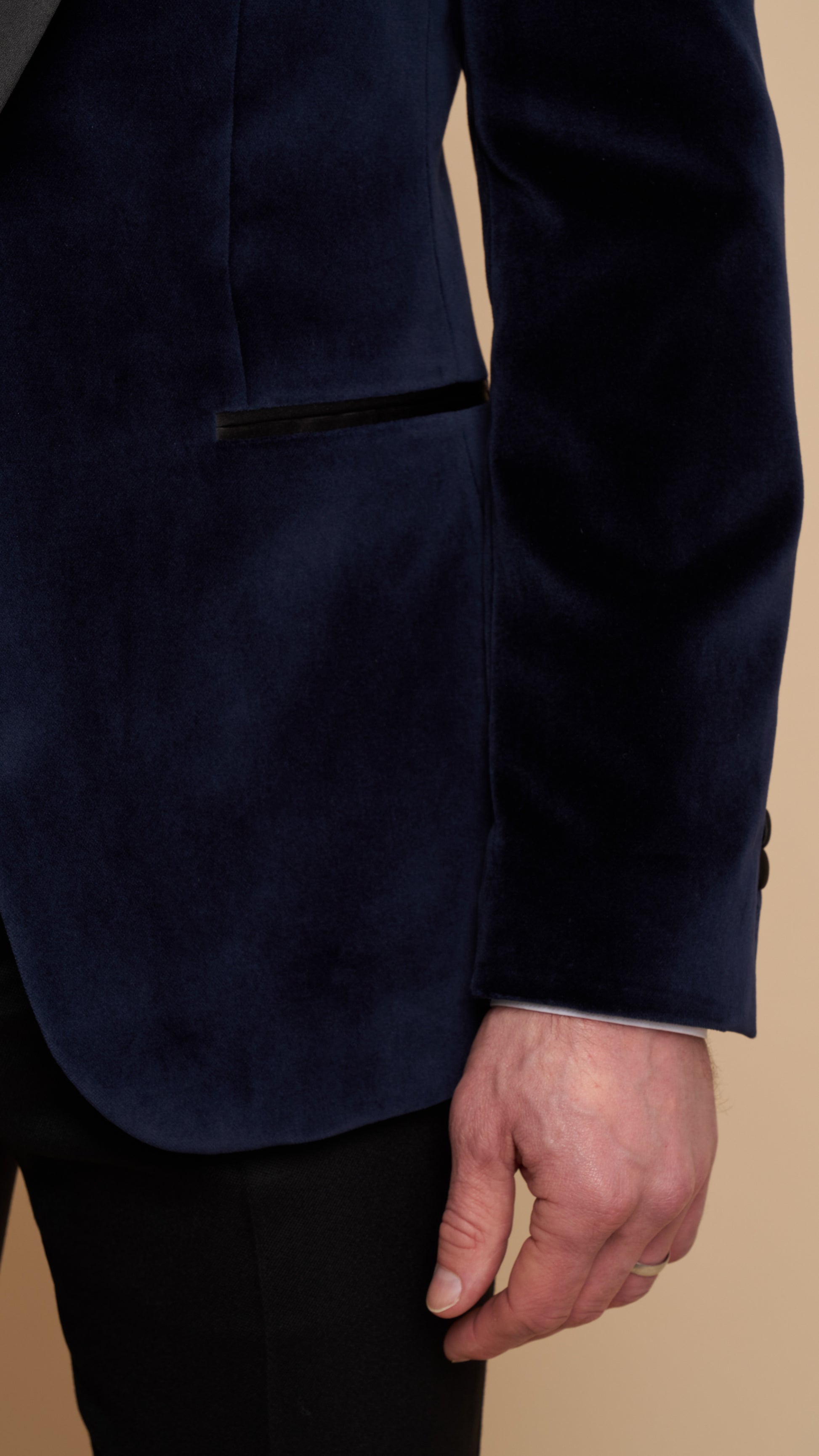 Midnight Blue Velvet Smoking Hardy Amies Jacket