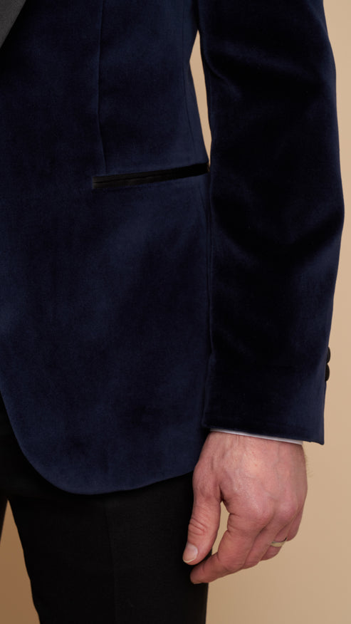 Midnight Blue Velvet Smoking Hardy Amies Jacket