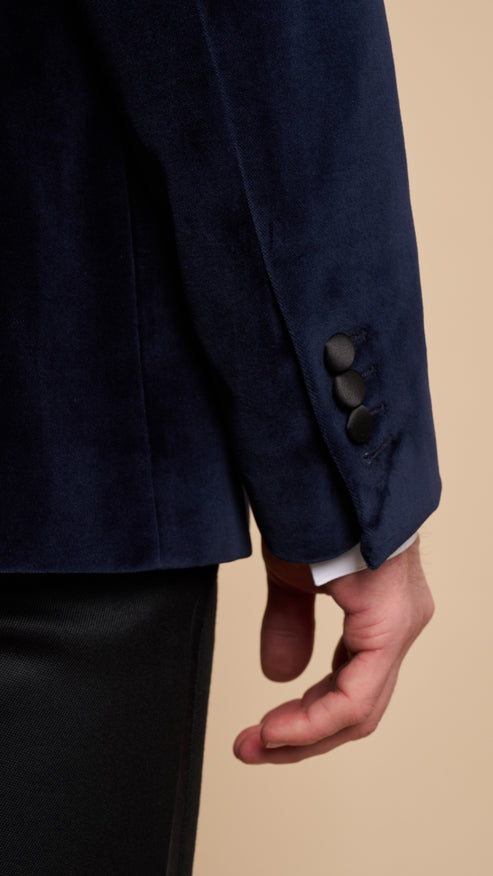 Midnight Blue Velvet Smoking Hardy Amies Jacket