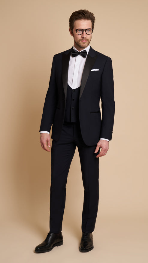 Midnight Blue Wool Mohair Hardy Amies Tuxedo