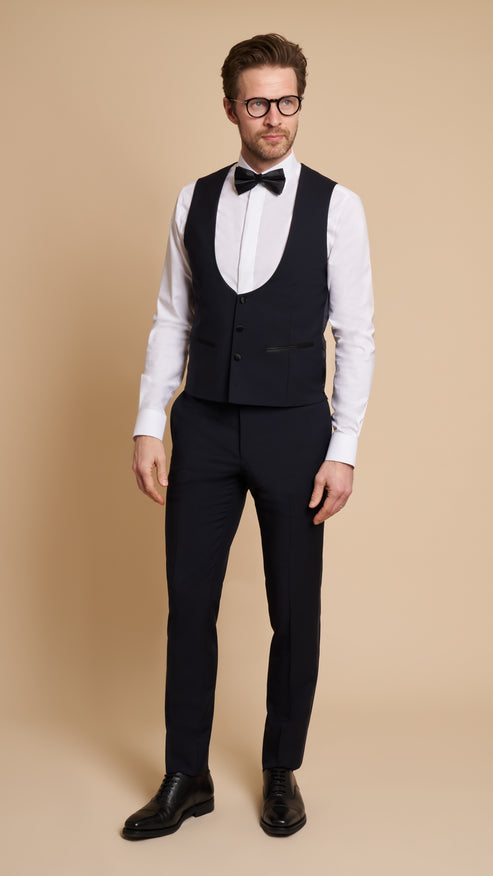 Midnight Blue Wool Mohair Hardy Amies Tuxedo