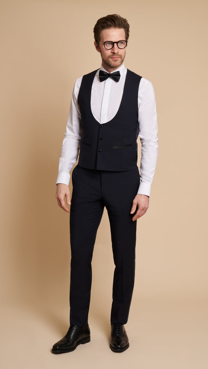 Midnight Blue Wool Mohair Hardy Amies Tuxedo