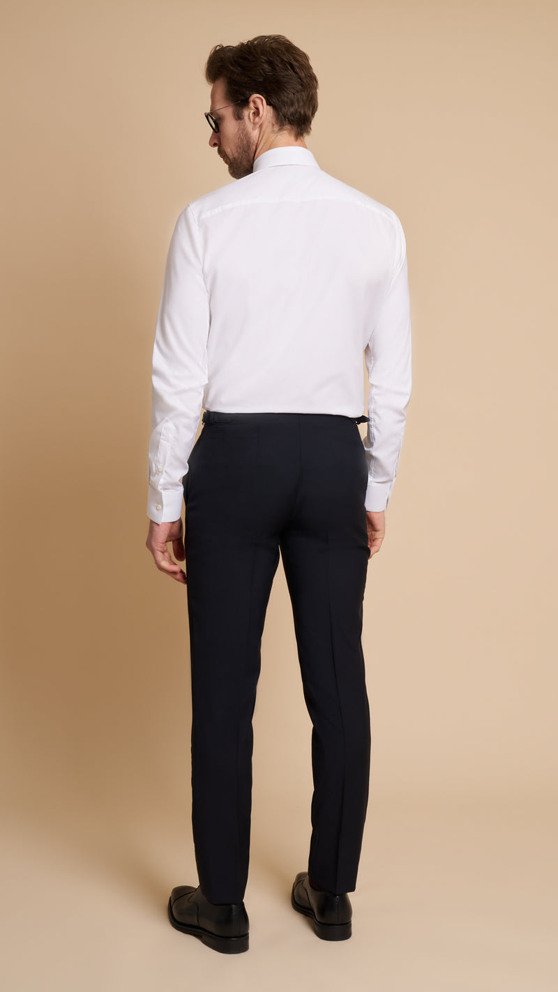 Midnight Blue Wool Mohair Hardy Amies Tuxedo