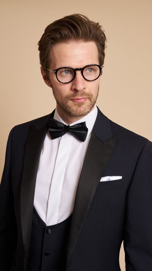 Midnight Blue Wool Mohair Hardy Amies Tuxedo