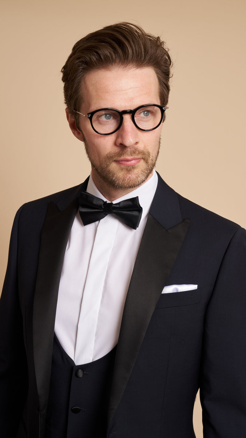 Midnight Blue Wool Mohair Hardy Amies Tuxedo