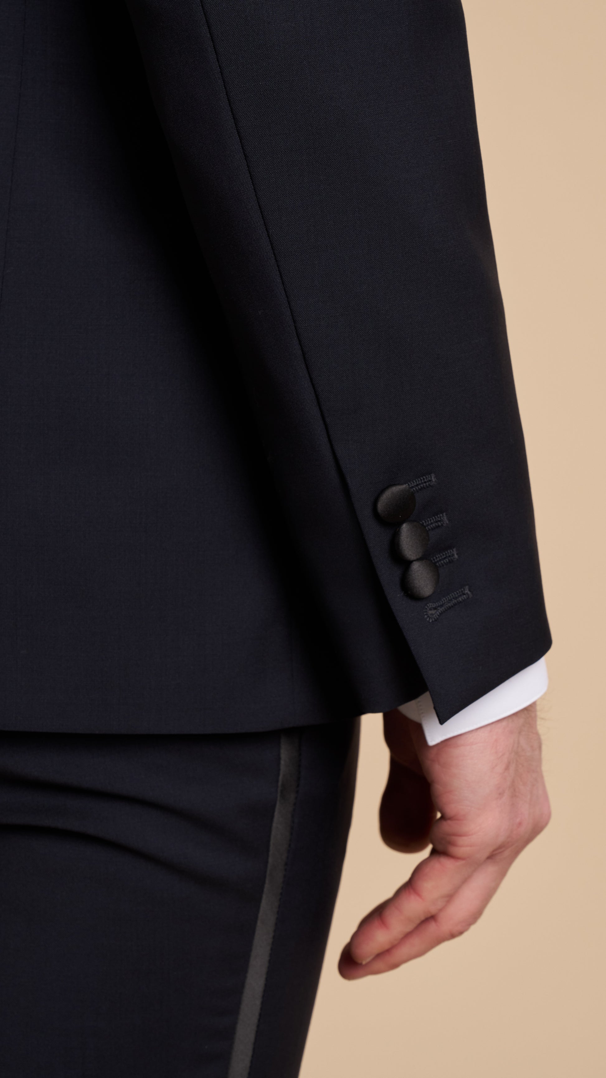 Midnight Blue Wool Mohair Hardy Amies Tuxedo