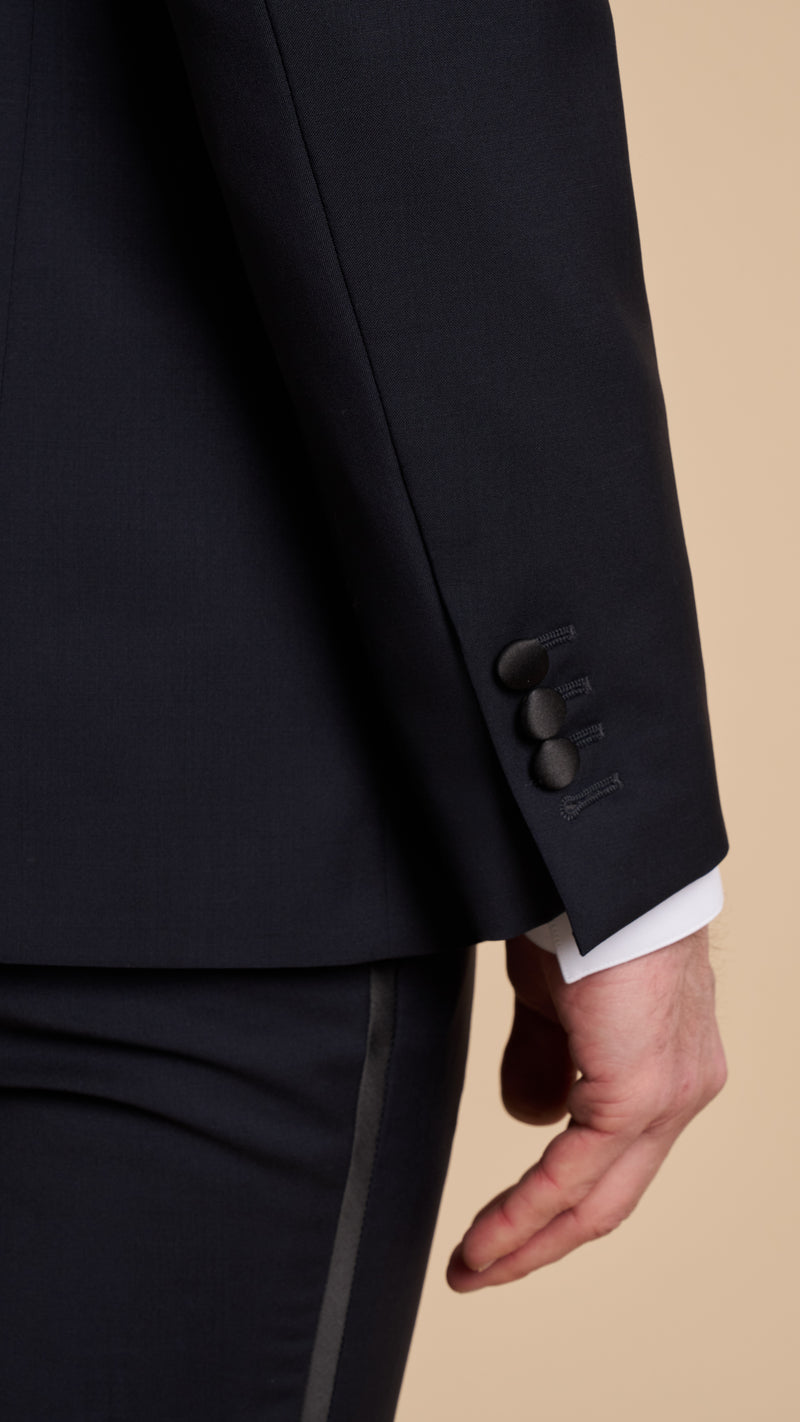 Midnight Blue Wool Mohair Hardy Amies Tuxedo