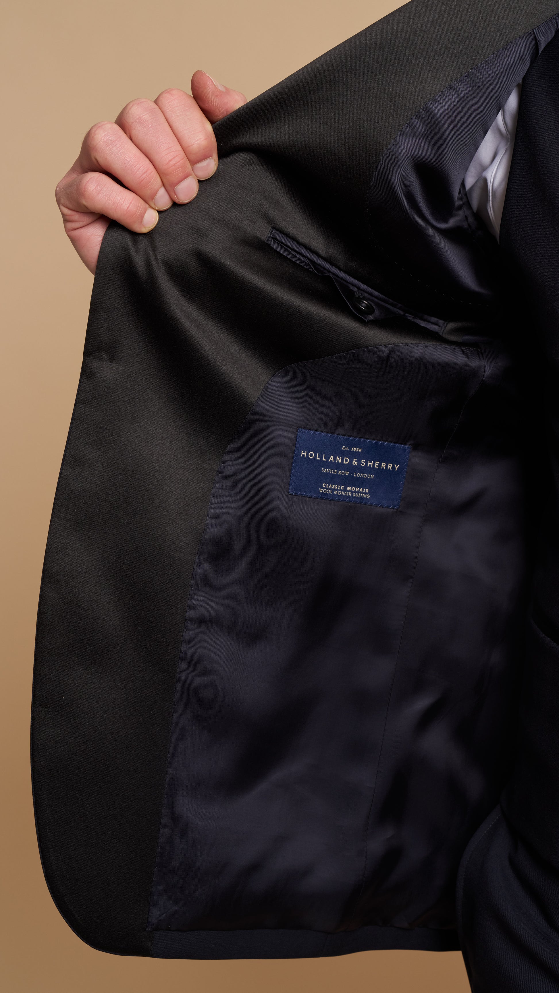 Midnight Blue Wool Mohair Hardy Amies Tuxedo