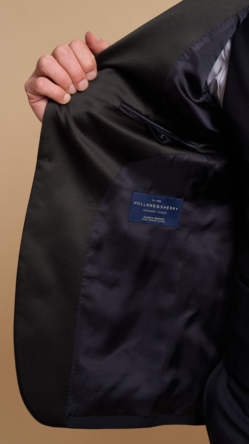 Midnight Blue Wool Mohair Hardy Amies Tuxedo