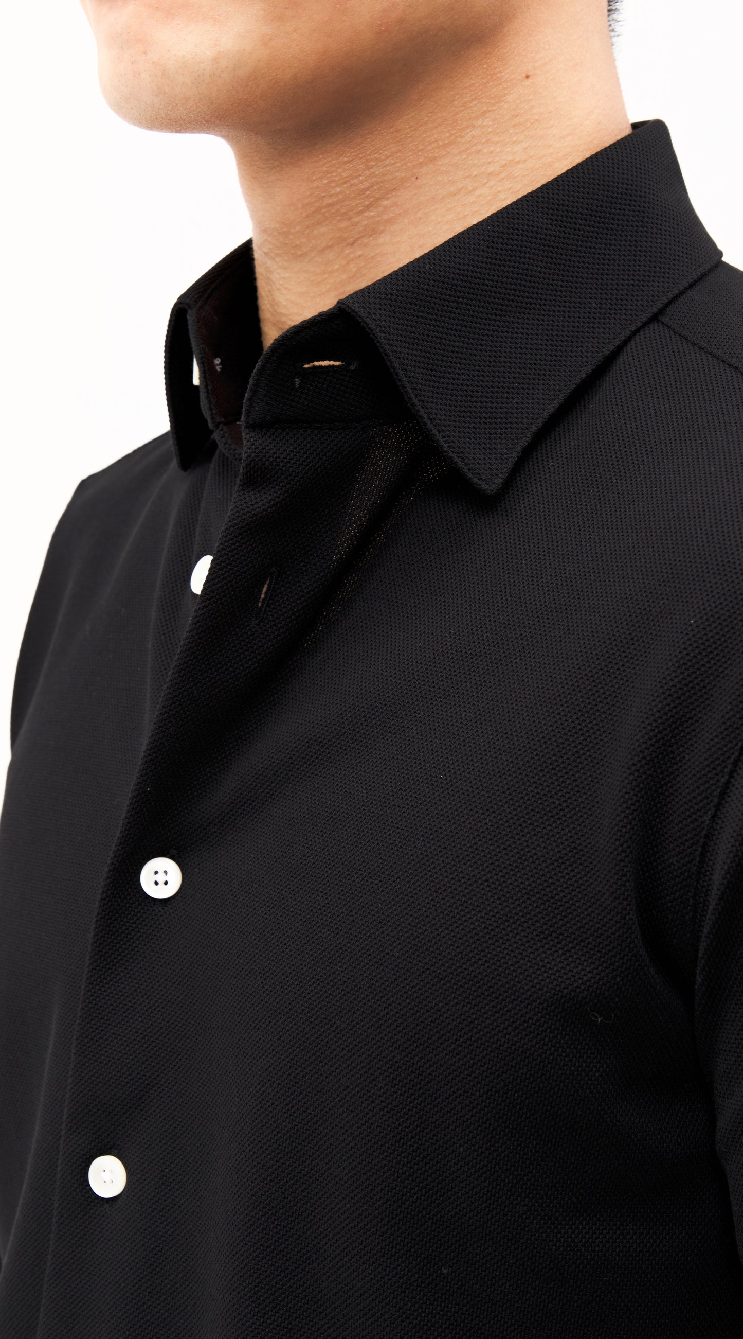 Black Pique Custom Shirt - Shirt