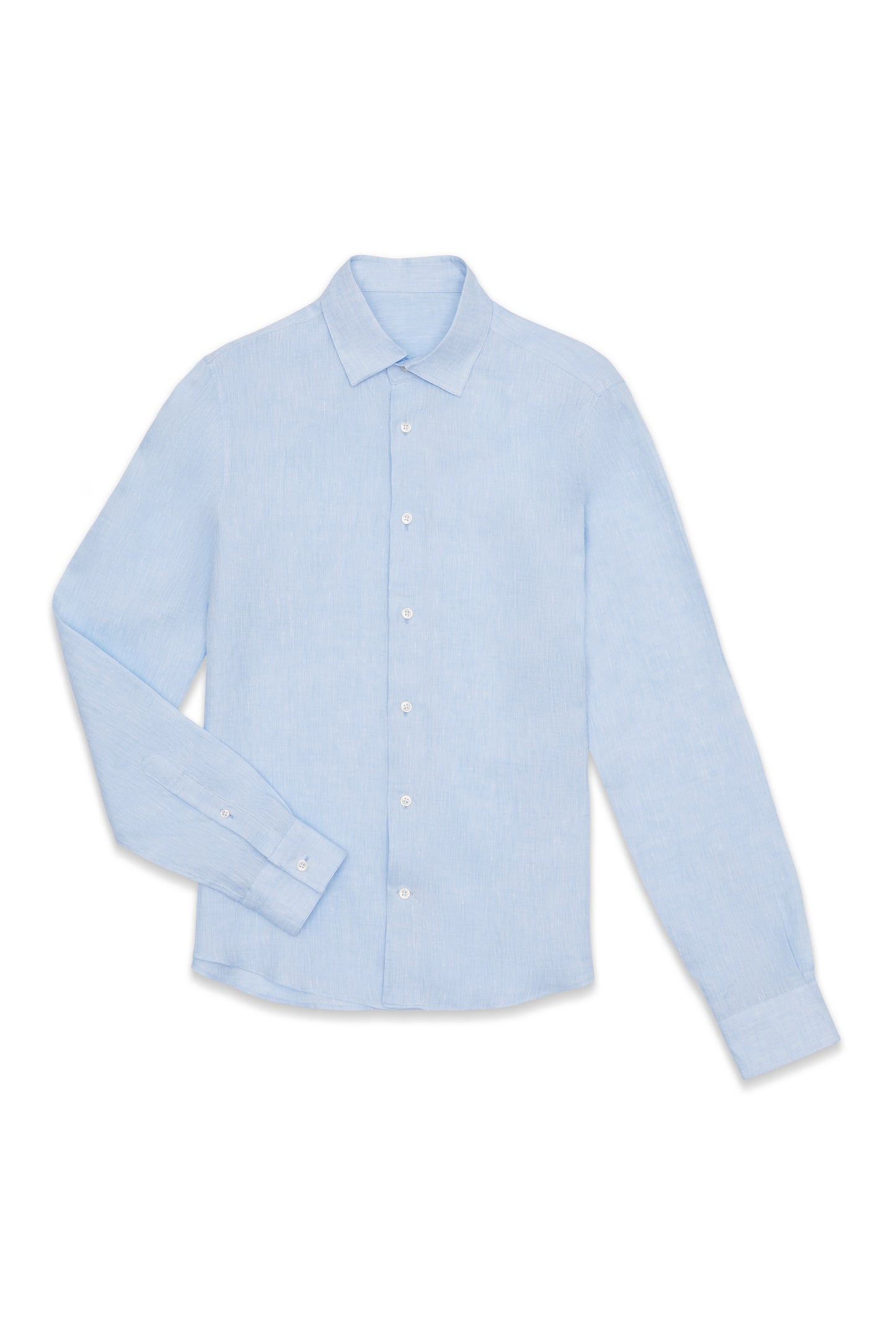 Light Blue Linen Custom Shirt
