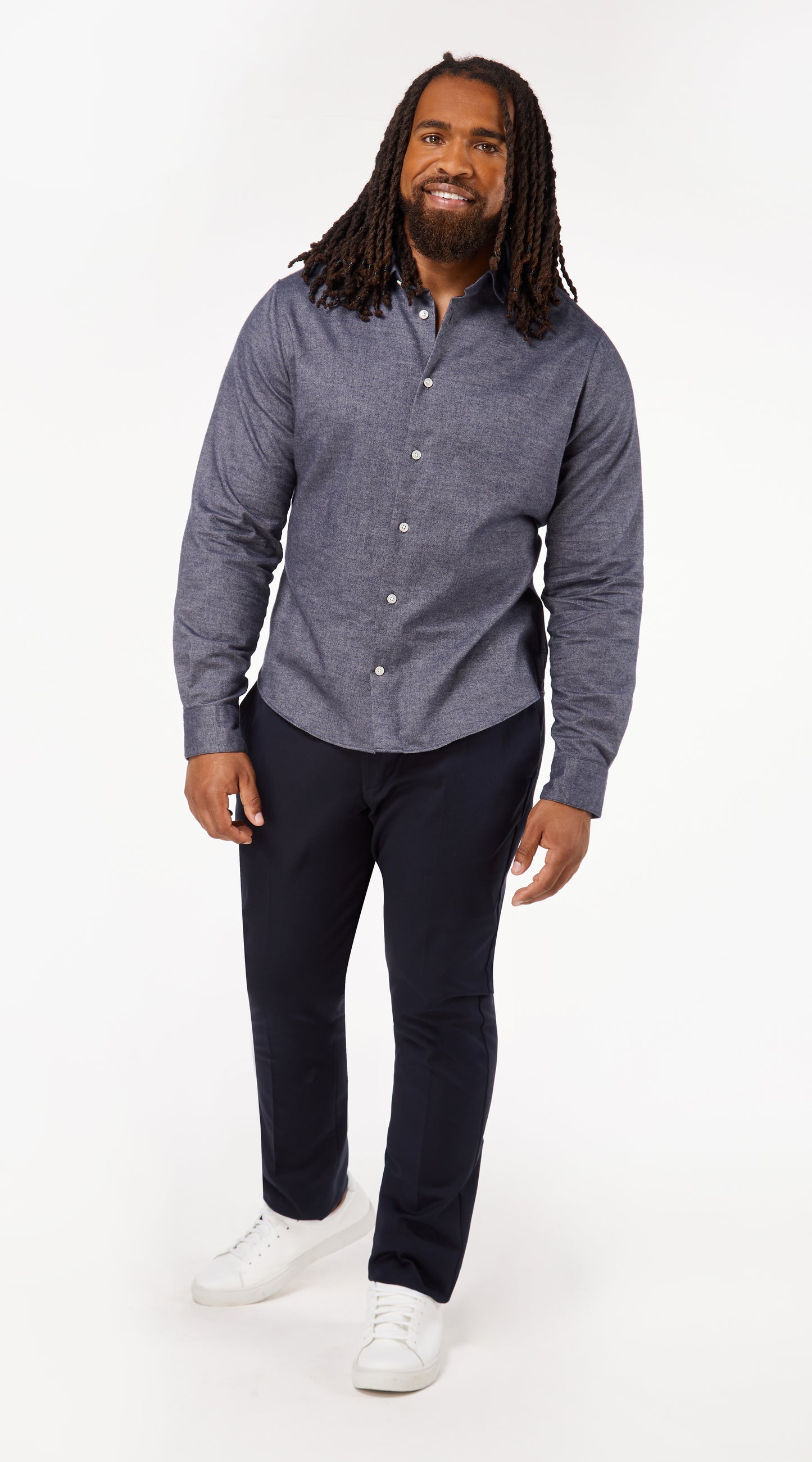 Dark Blue Flannel Shirt