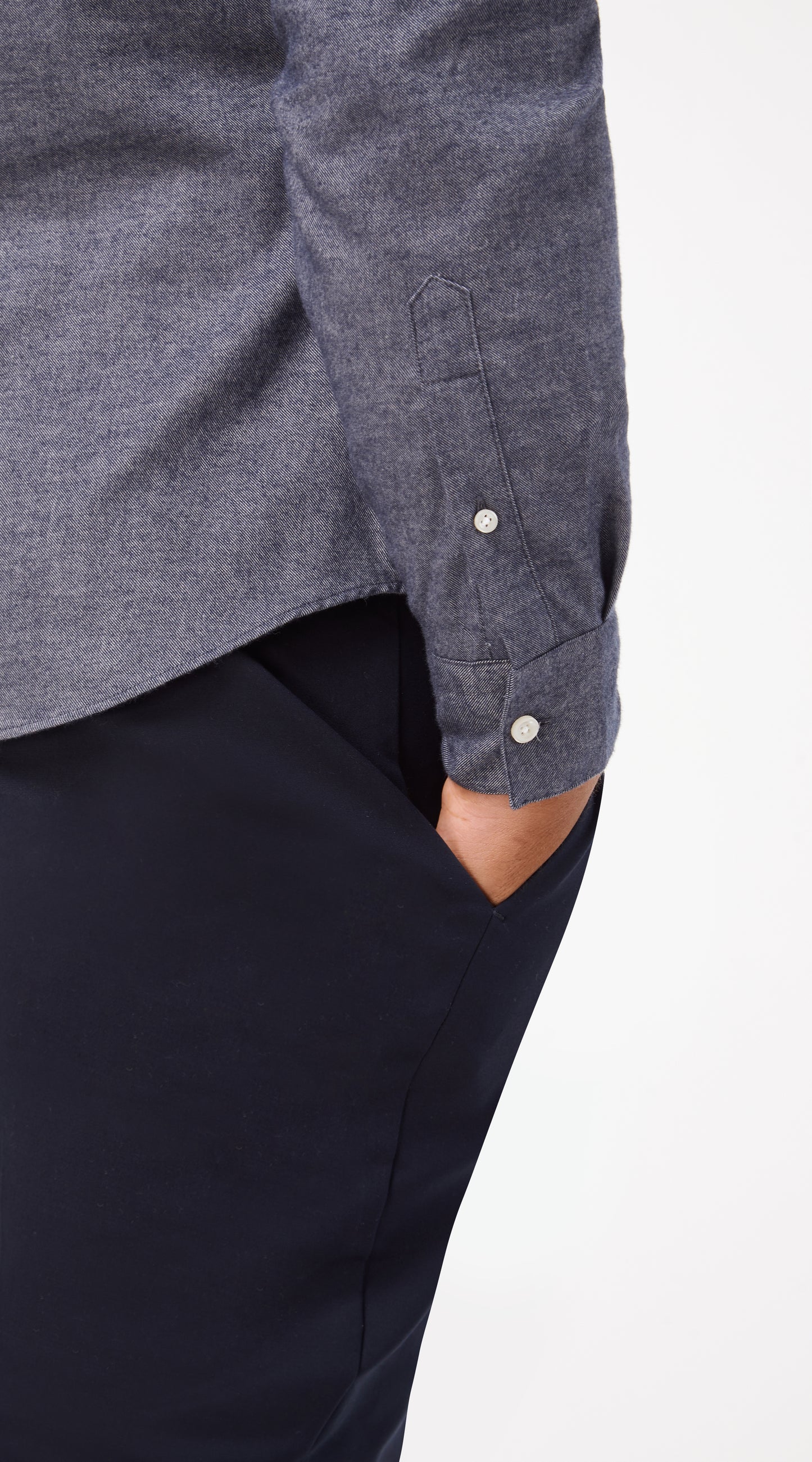 Dark Blue Flannel Shirt