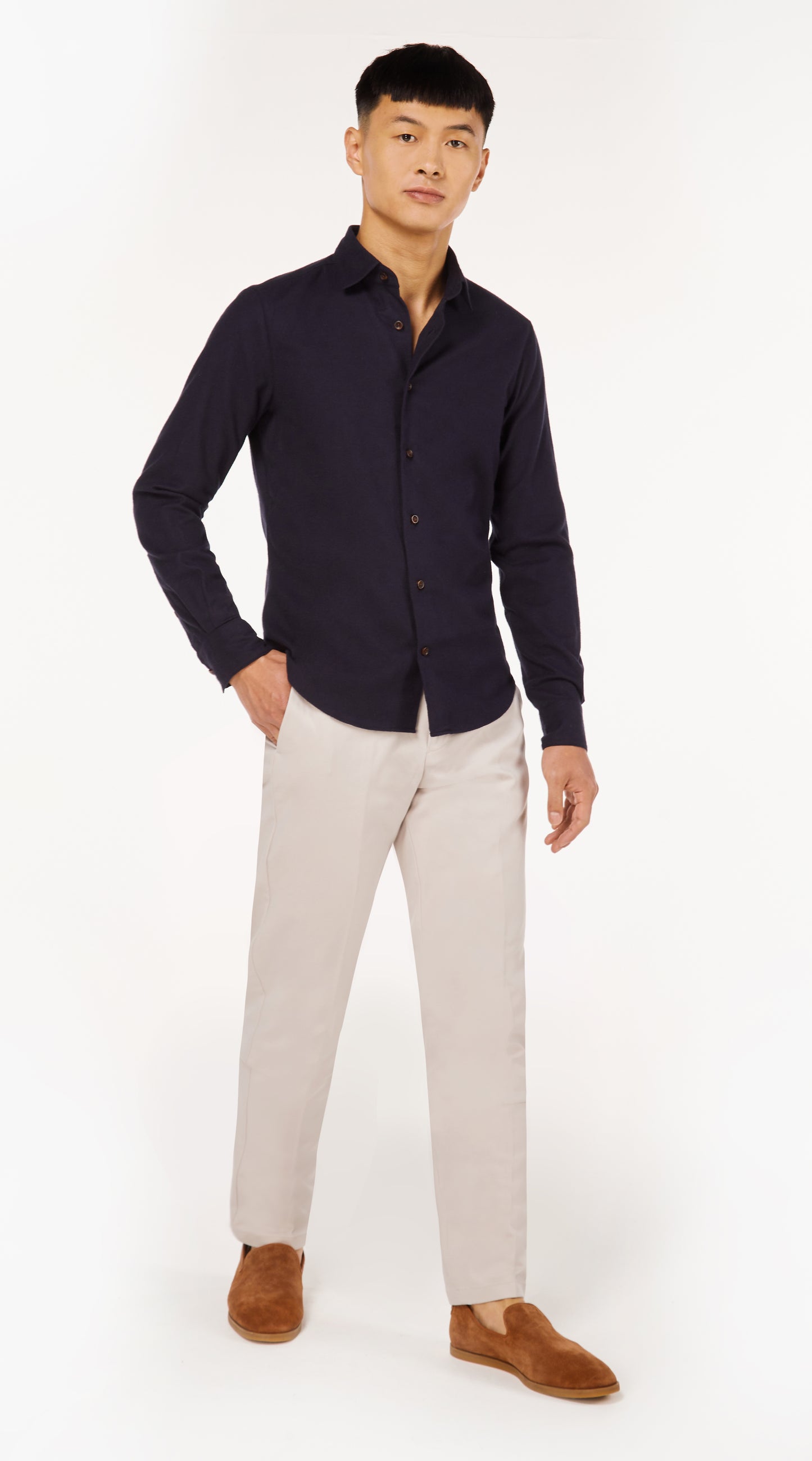 Dark Navy Flannel Shirt