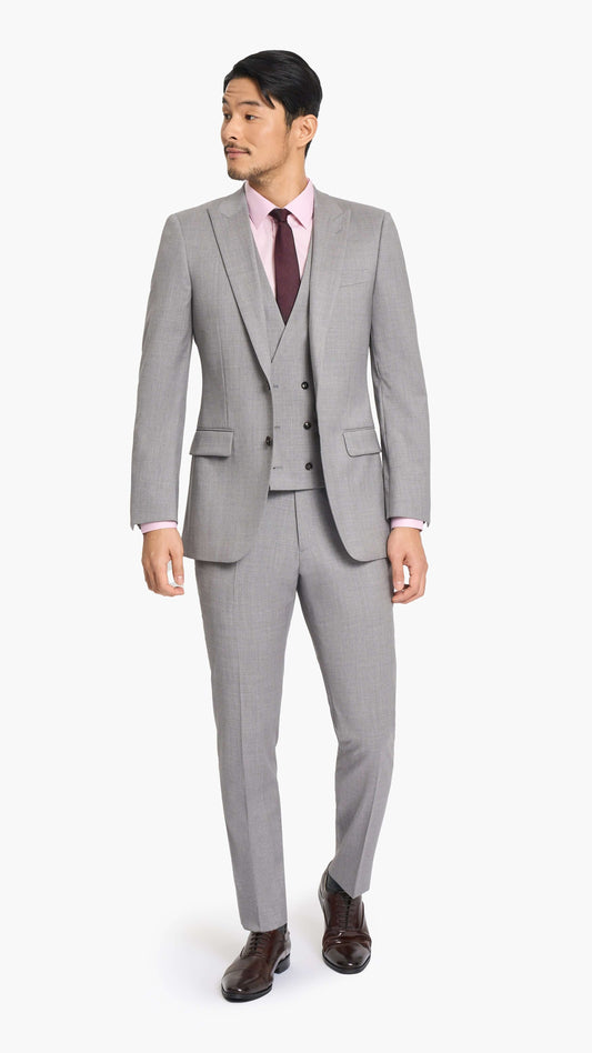 Reda Steel Grey Twill Custom Suit