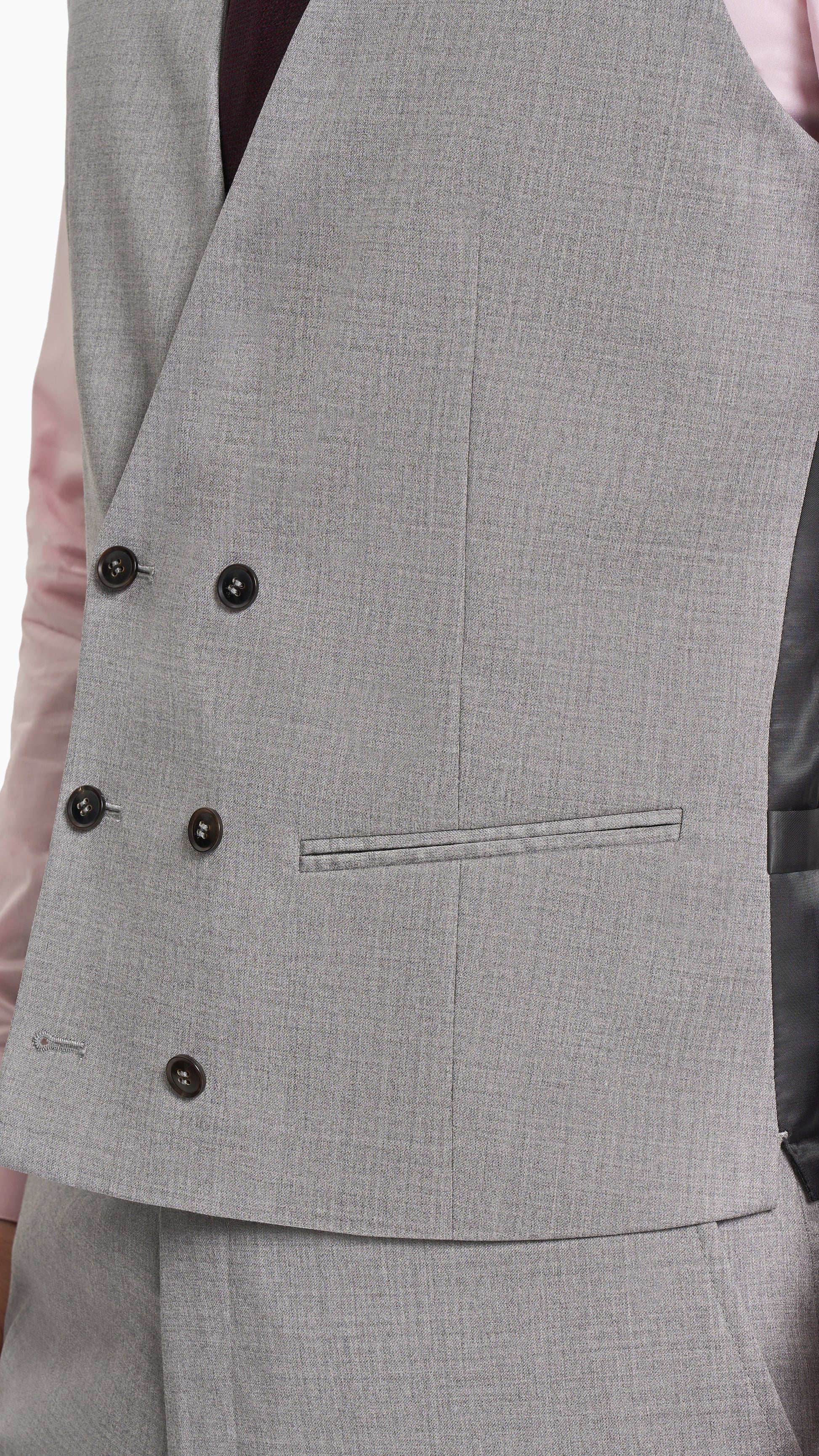 Steel Grey Twill Waistcoat