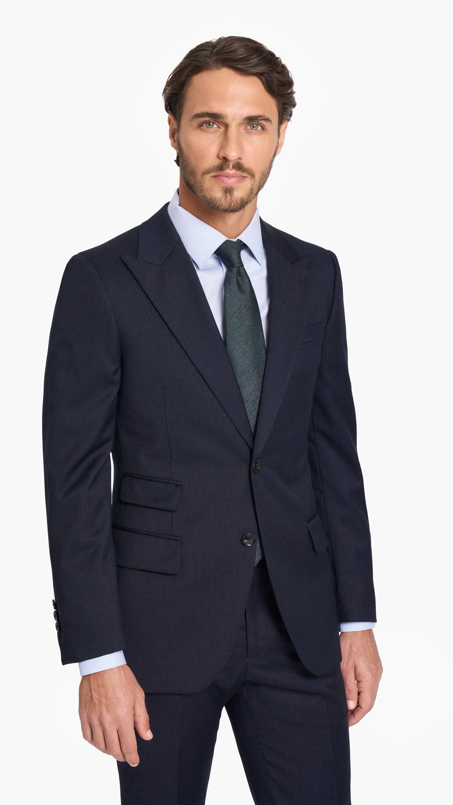 ES Essentials Navy Pinpoint Custom Suit