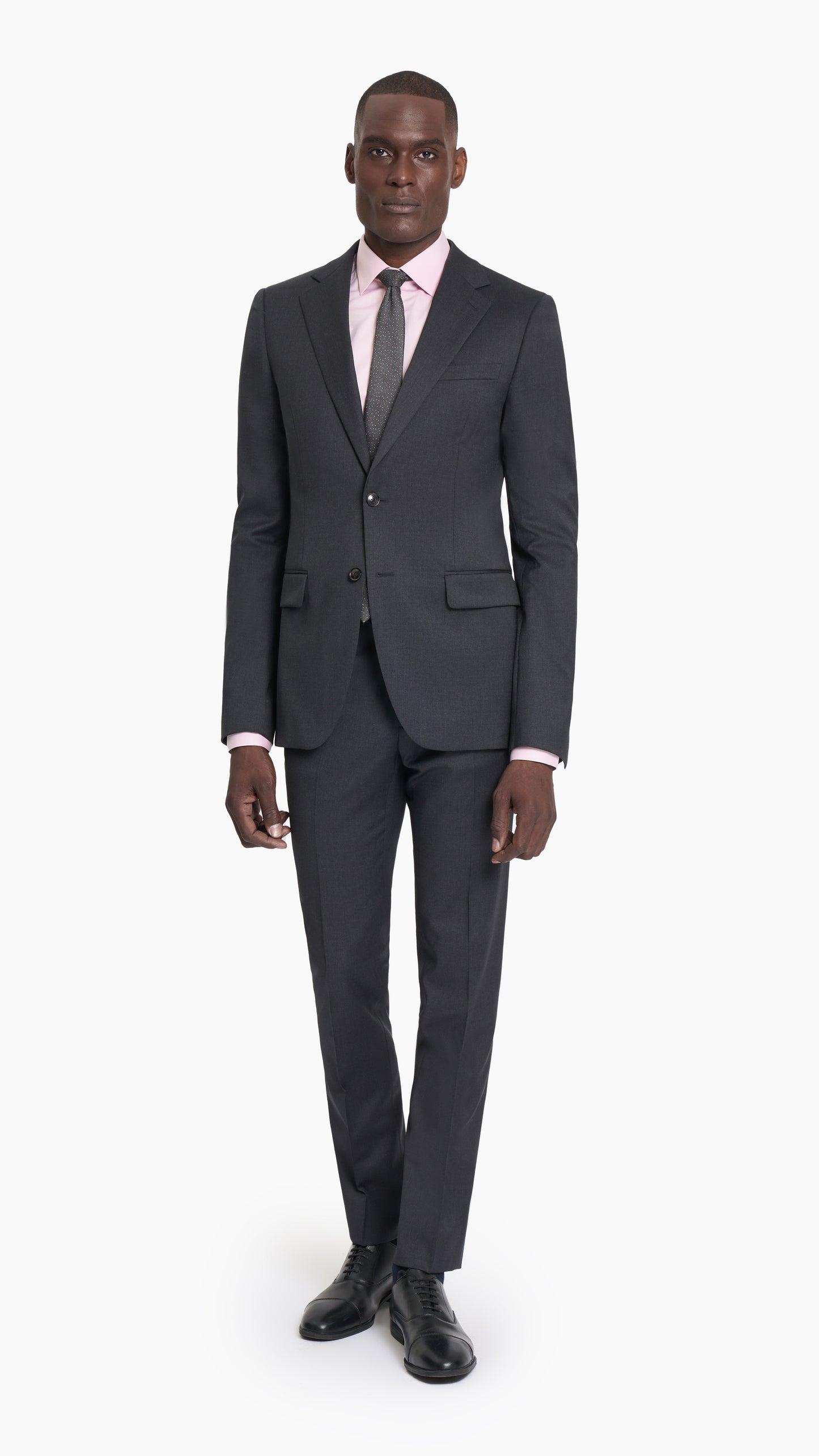 Charcoal Grey Plain Weave Jacket