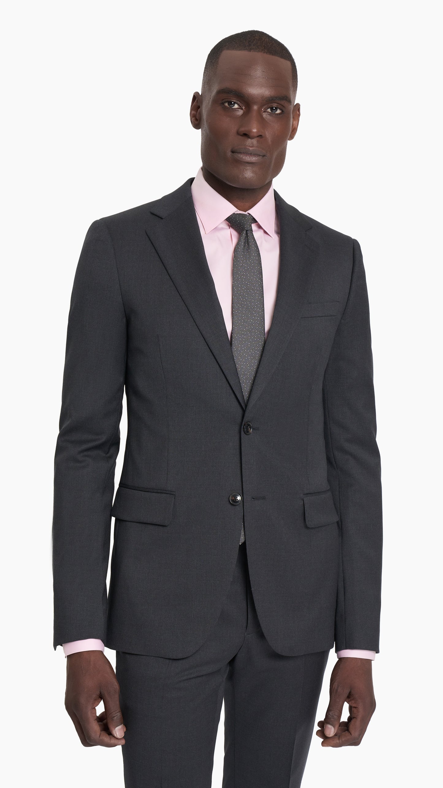 Charcoal Grey Plain Weave Jacket