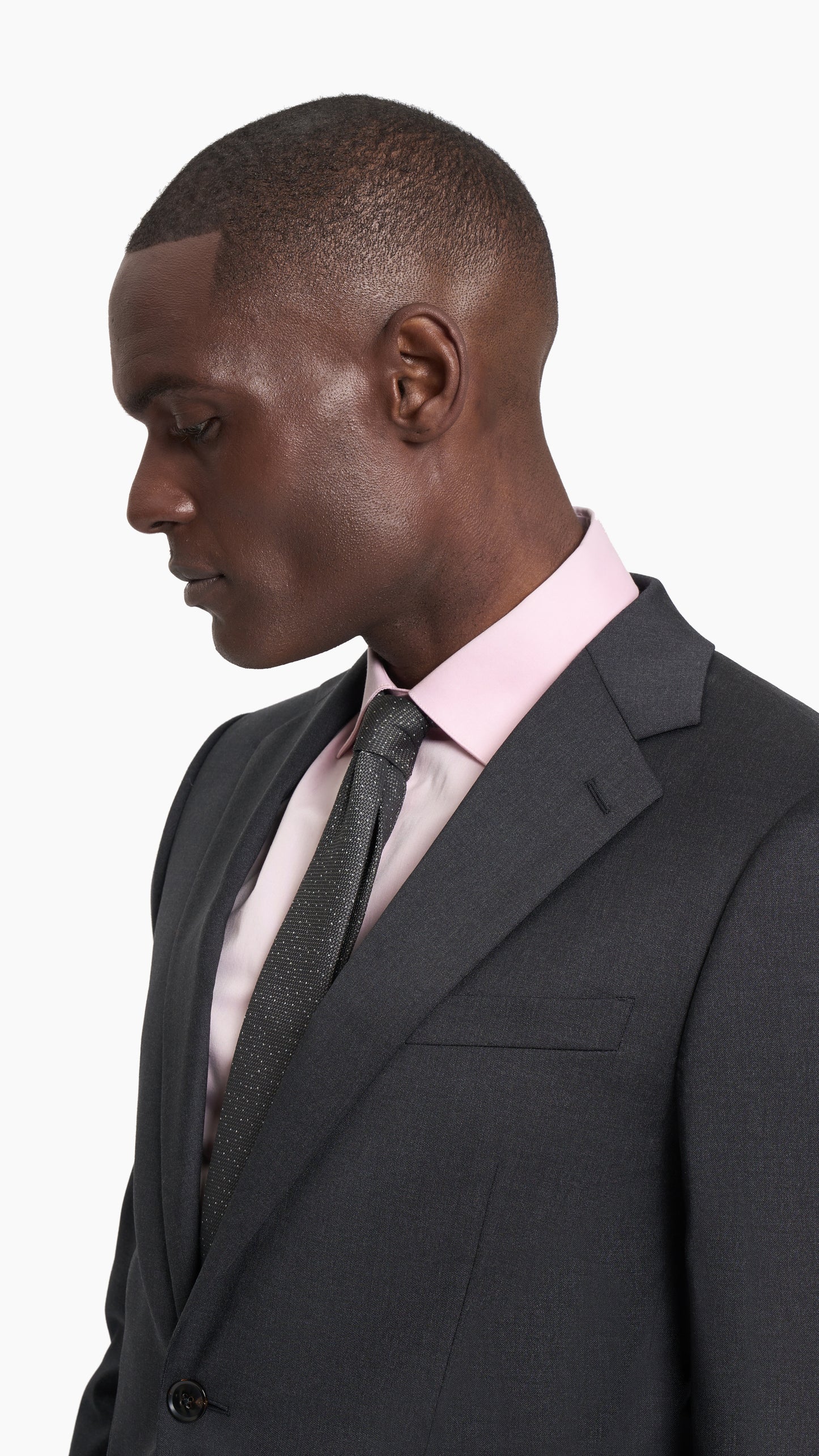 Charcoal Grey Plain Weave Jacket