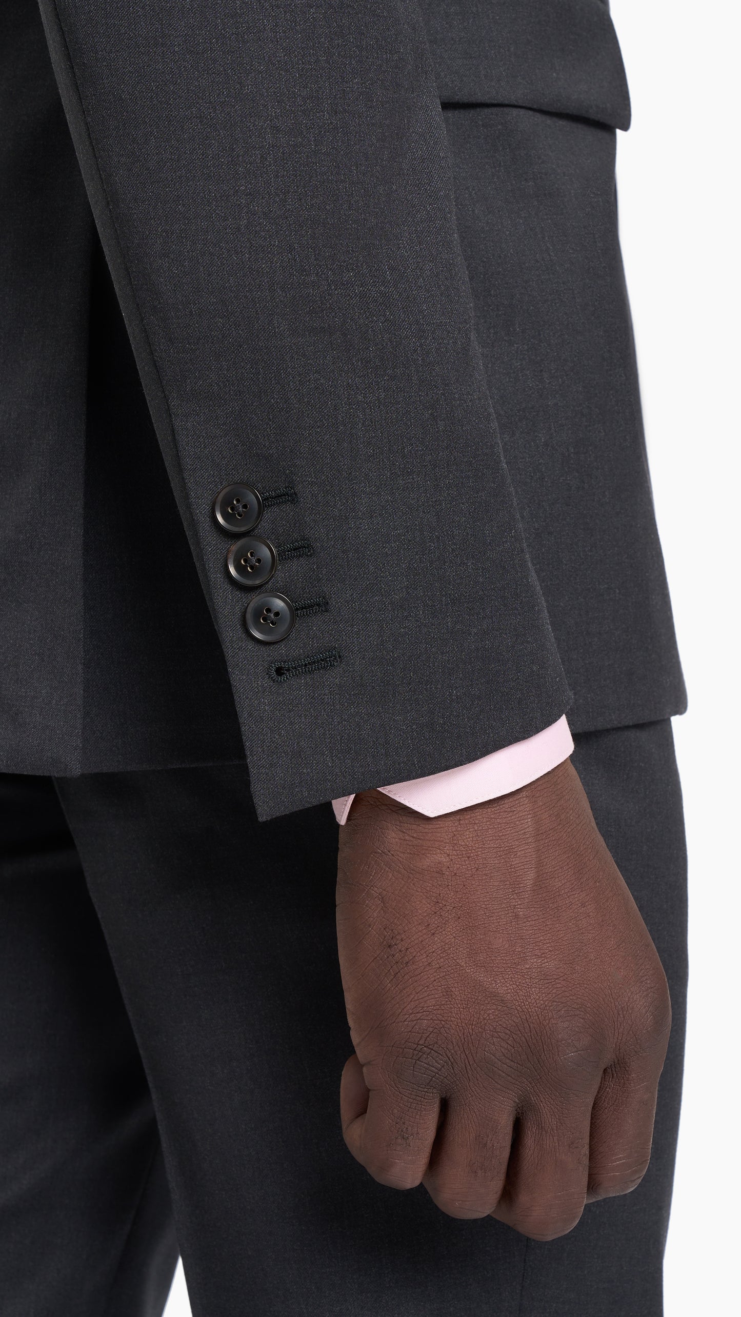 Charcoal Grey Plain Weave Jacket