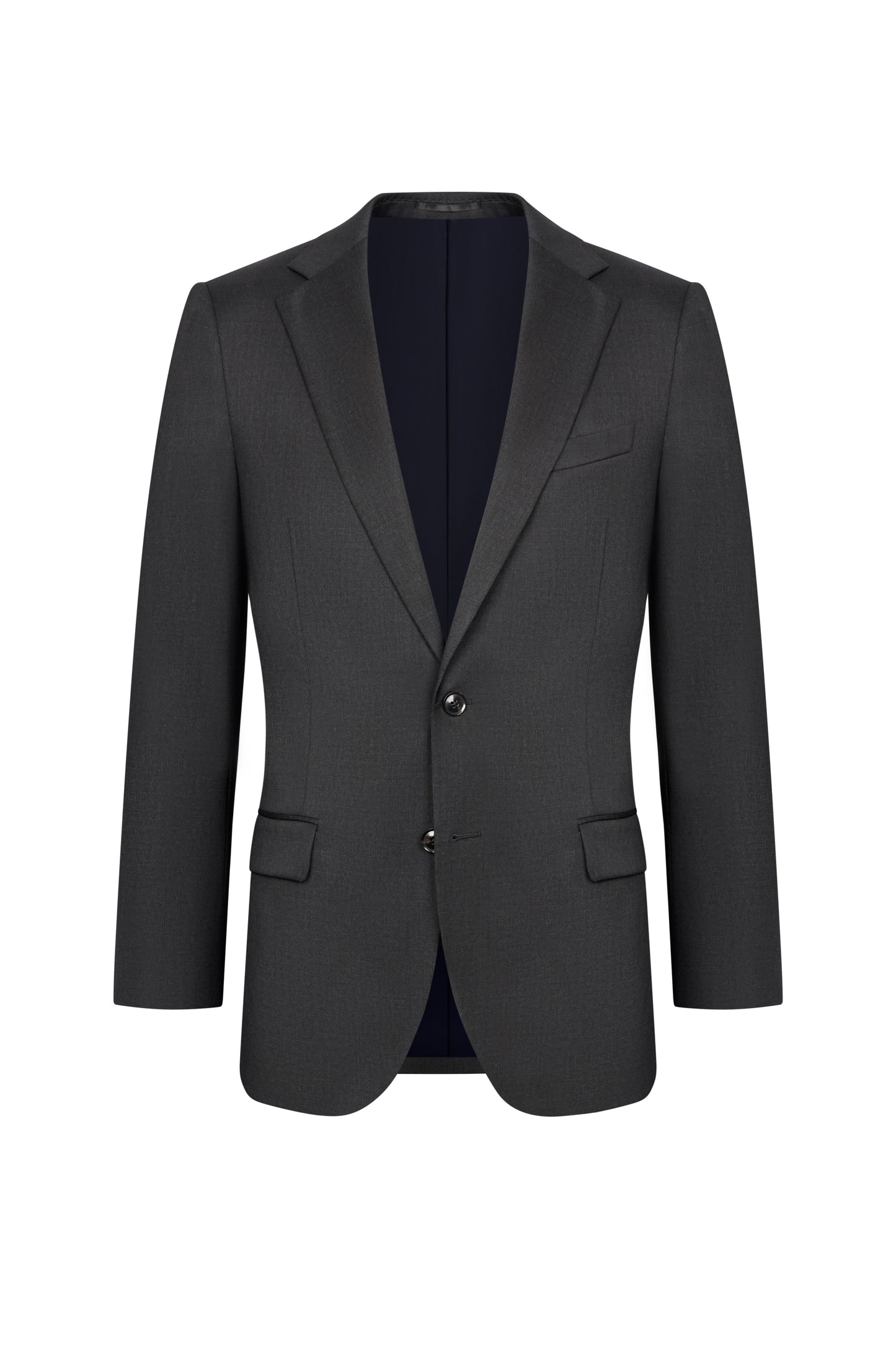 Reda Charcoal Grey Twill Custom Suit