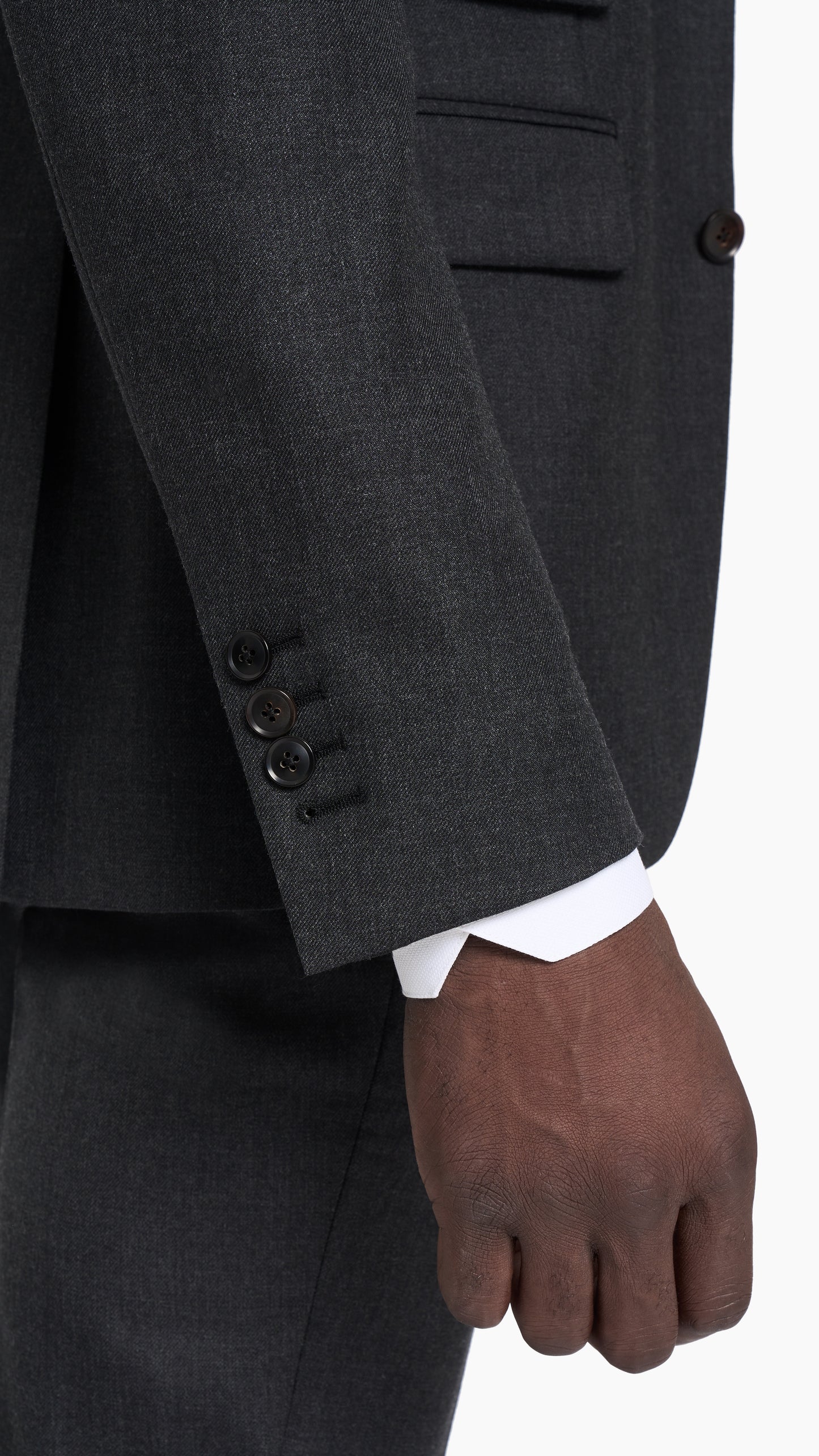 ES Essentials Carbon Grey Twill Custom Suit