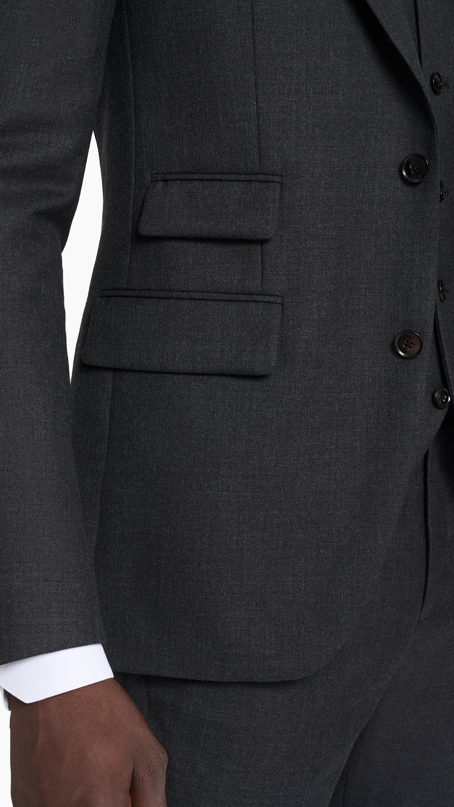 ES Essentials Carbon Grey Twill Custom Suit