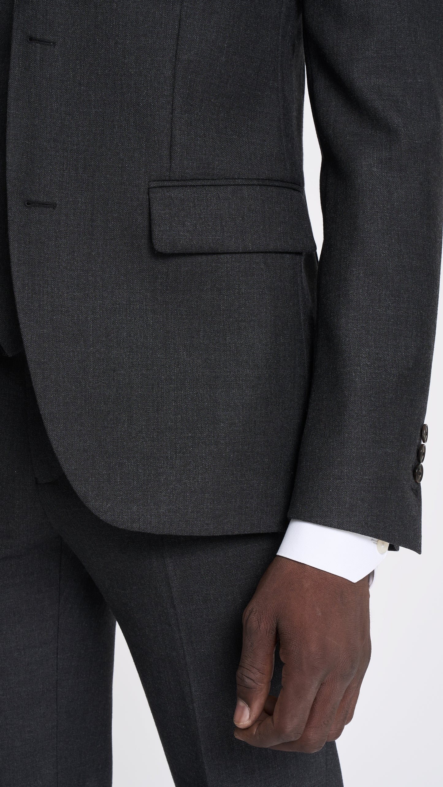 ES Essentials Carbon Grey Twill Custom Suit